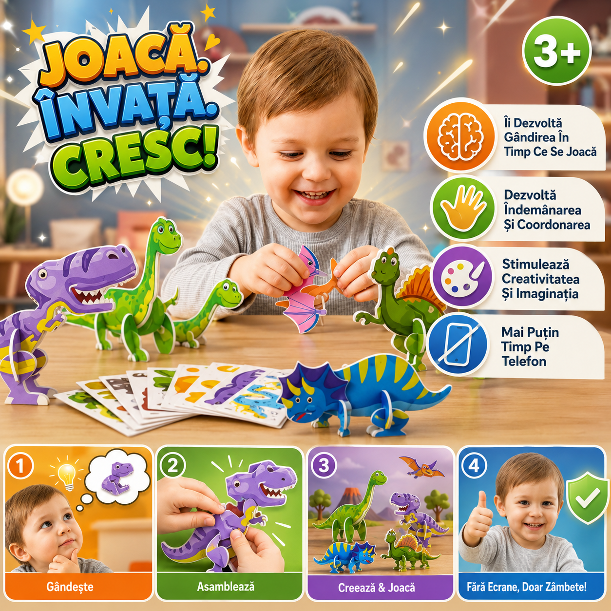 PuzzleInteractiv™ – Puzzle 3D Care Îl Ține Pe Copil Departe De Telefon