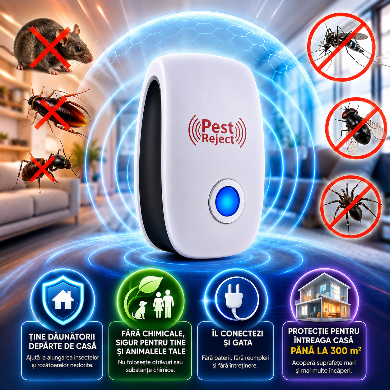 AntiDaunători™ – Dispozitiv Anti-Insecte Și Rozătoare