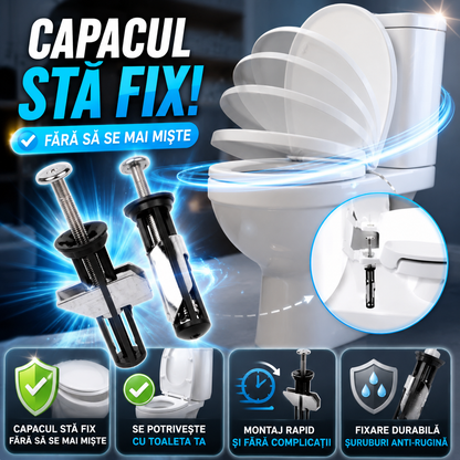 ToiletFix™ – Fixare Stabilă Pentru Capacul De Toaletă